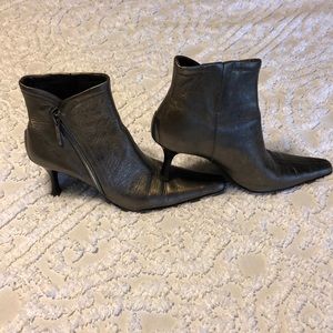 Metallic ankle boots
